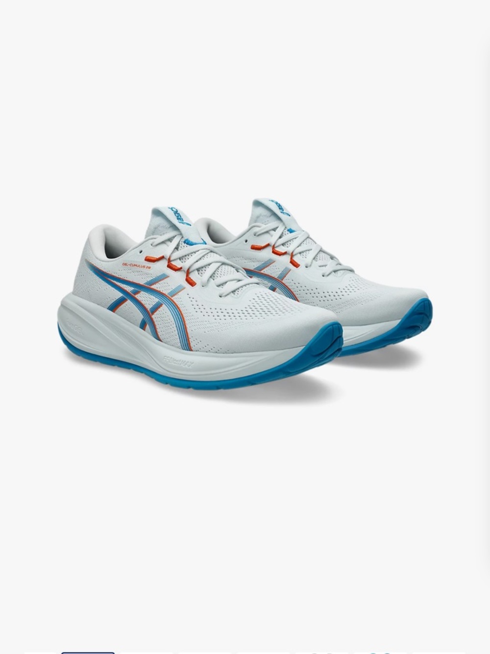 Brand NEW ASICS GEL-CUMULUS 28 SIZE 11 1/2 MEN Arctic Blue/Aegean Blue NWT